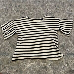 Blacks and white stripe madewell top